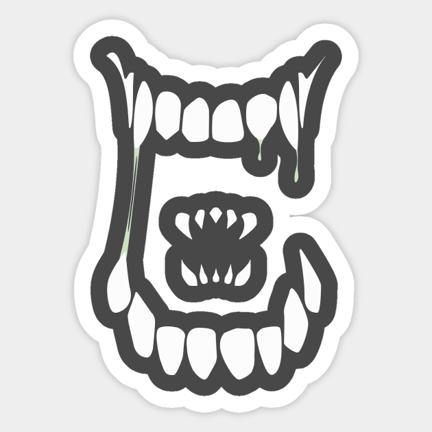 Xeno Teeth Sticker by Brianers